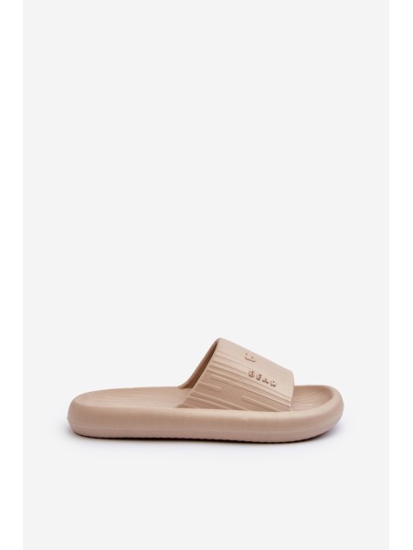 Women's Lightweight Beige Foam Flip Flops Fenicva
