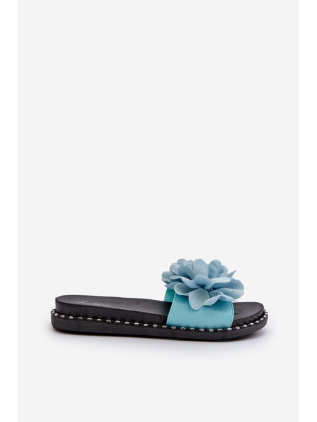 Women's Sandals Decorated with Flowers Black Cellanen