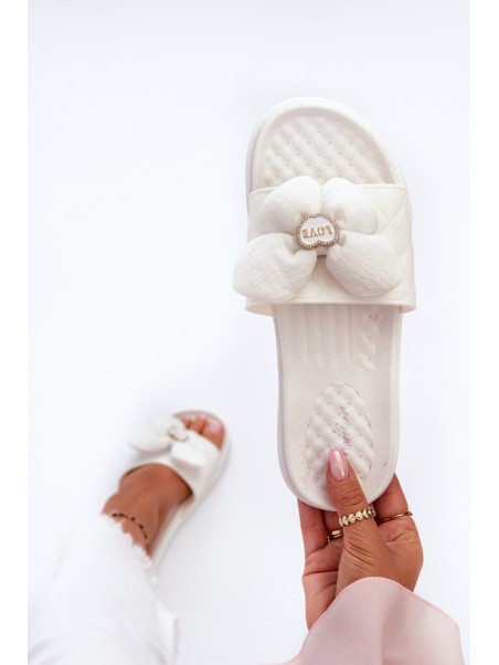 Women's Grey Sandals with Decoration on Low Platform Cedrella