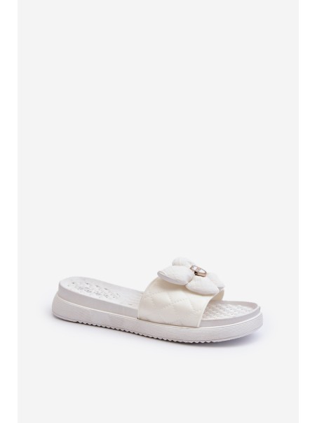 Women's Grey Sandals with Decoration on Low Platform Cedrella