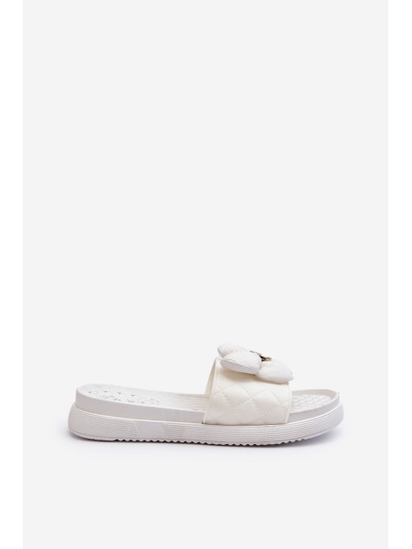 Women's Grey Sandals with Decoration on Low Platform Cedrella