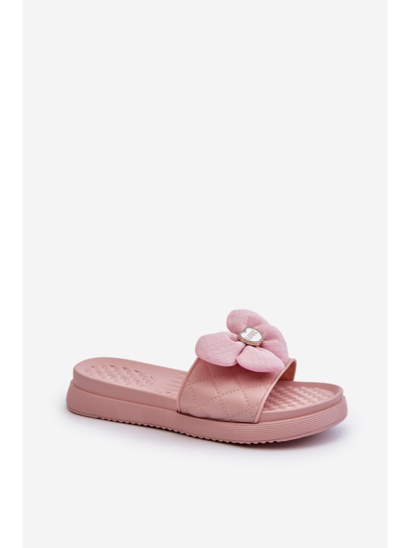 Women's sandals with decoration on low platform pink Cedrella
