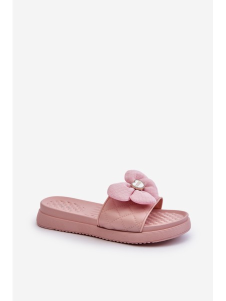 Women's sandals with decoration on low platform pink Cedrella