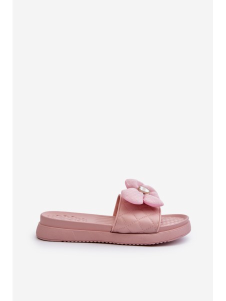 Women's sandals with decoration on low platform pink Cedrella