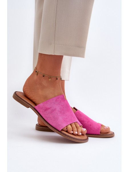 Women's Suede Flip-Flops Pink Amite