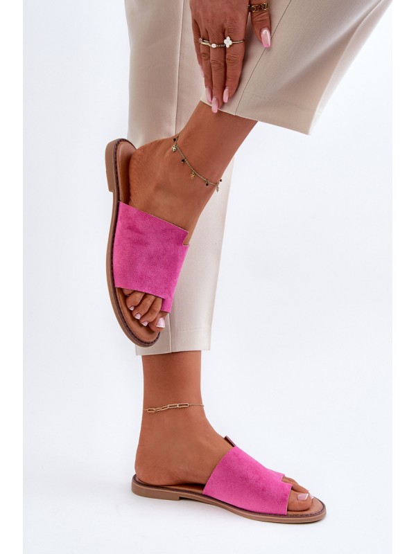 Women's Suede Flip-Flops Pink Amite