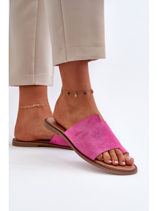 Women's Suede Flip-Flops Pink Amite