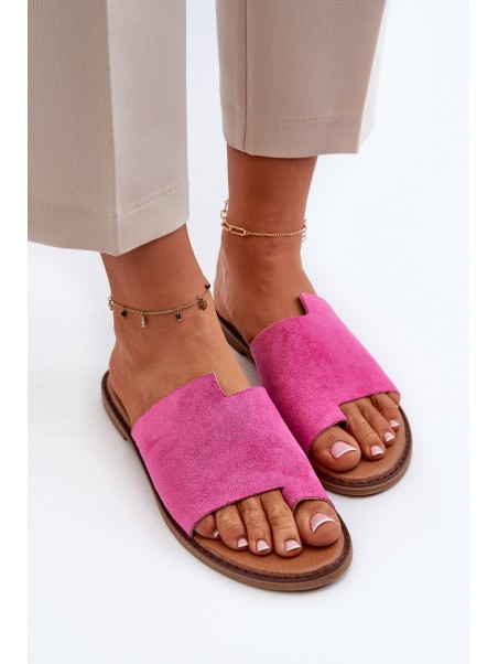 Women's Suede Flip-Flops Pink Amite