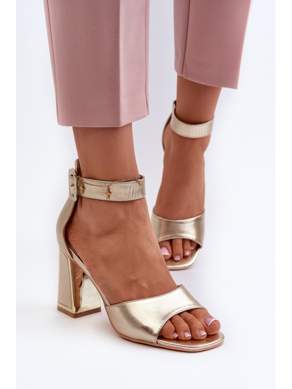 Elegant Women's Sandals with Gold Heels Rosazara