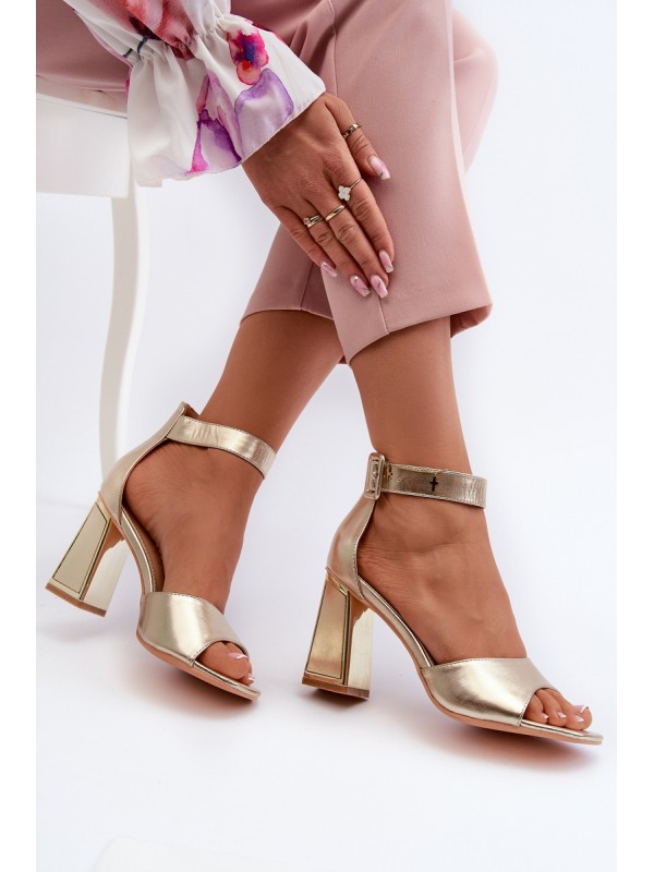Elegant Women's Sandals with Gold Heels Rosazara 2