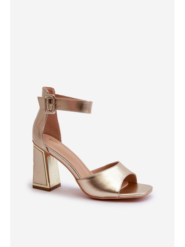 Elegant Women's Sandals with Gold Heels Rosazara