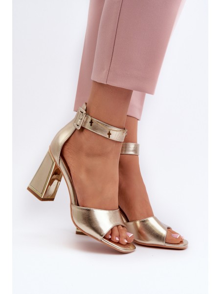 Elegant Women's Sandals with Gold Heels Rosazara