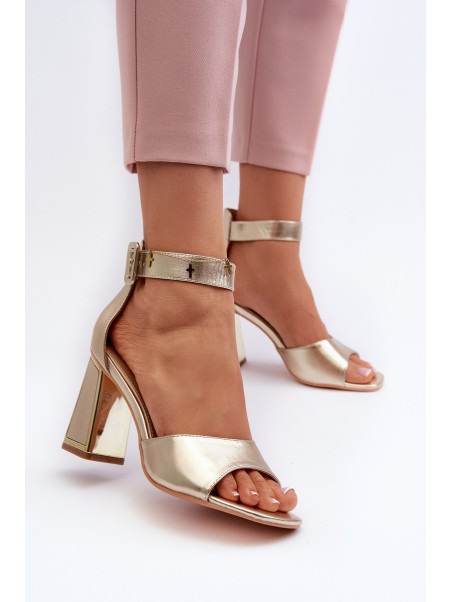 Elegant Women's Sandals with Gold Heels Rosazara
