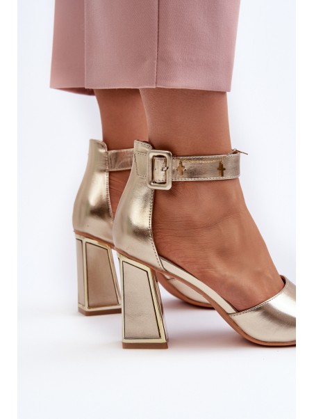 Elegant Women's Sandals with Gold Heels Rosazara