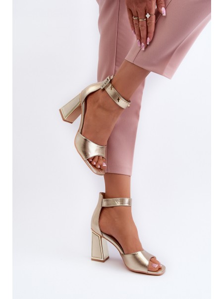 Elegant Women's Sandals with Gold Heels Rosazara