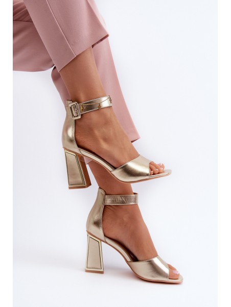 Elegant Women's Sandals with Gold Heels Rosazara