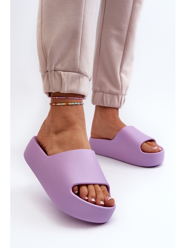 Women's Thick Sole Beige Slides Oreithano