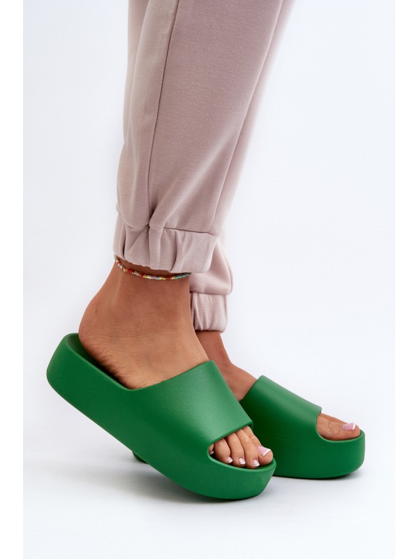 Women's Thick Sole Beige Slides Oreithano 2