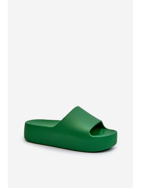 Women's Thick Sole Beige Slides Oreithano