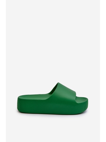 Women's Thick Sole Beige Slides Oreithano