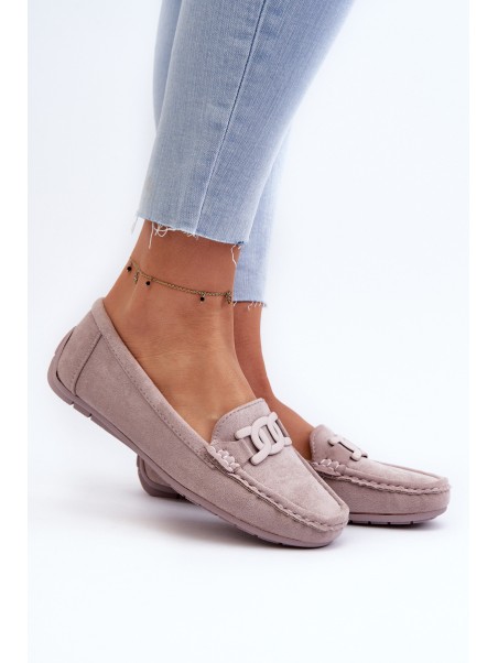 Women's Stylish Suede Moccasins Purple Rabell