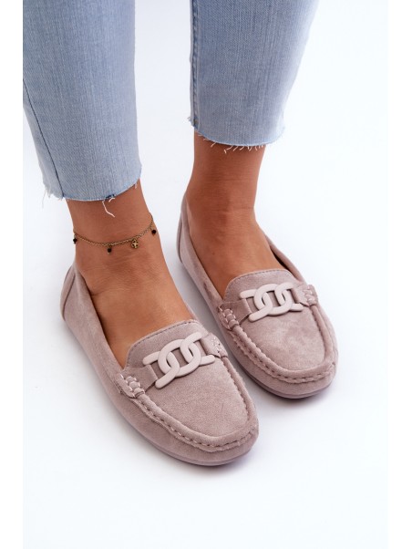 Women's Stylish Suede Moccasins Purple Rabell