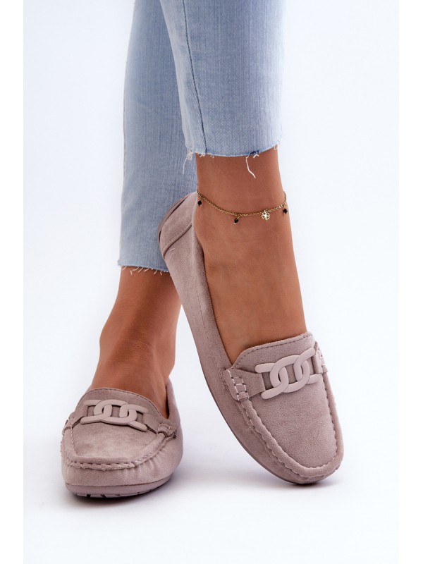Women's Stylish Suede Moccasins Purple Rabell