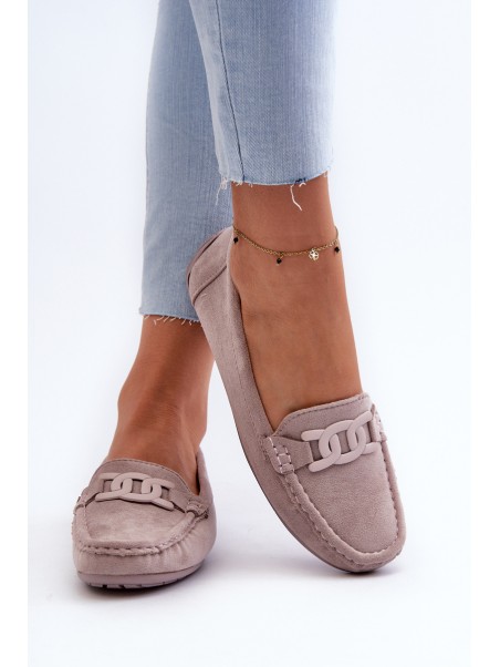 Women's Stylish Suede Moccasins Purple Rabell