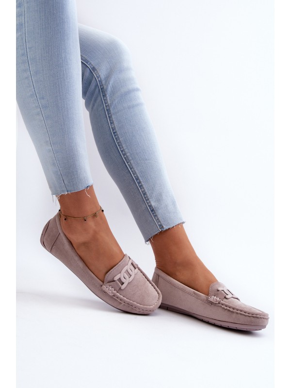 Women's Stylish Suede Moccasins Purple Rabell