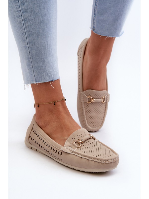 Women's Black Lattice Loafers Rasirna