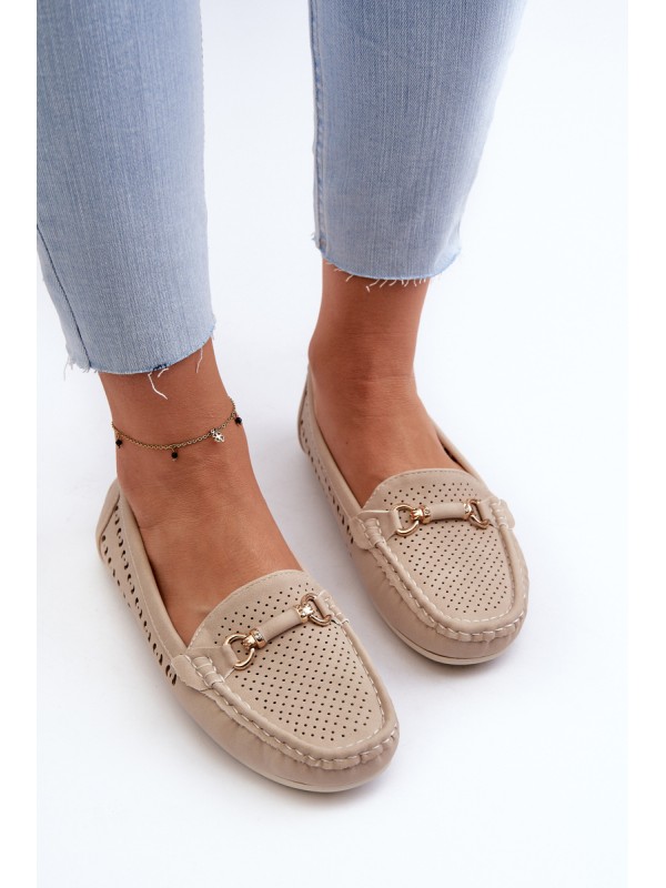 Women's Black Lattice Loafers Rasirna