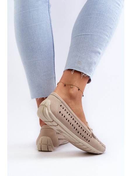 Women's Black Lattice Loafers Rasirna