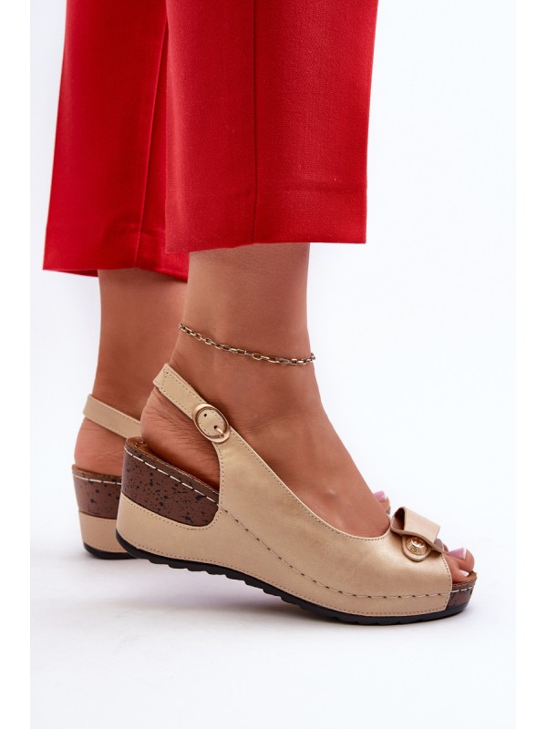 Women's Lightweight Wedge Sandals Comfort Shoes Beige Efravia