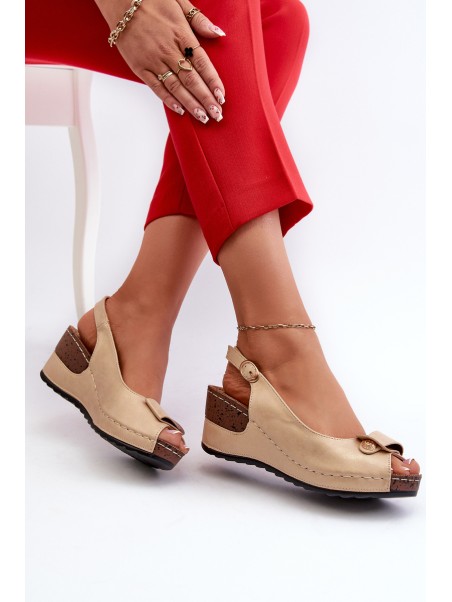 Women's Lightweight Wedge Sandals Comfort Shoes Beige Efravia