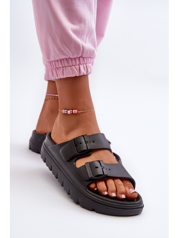 Women's Foam Platform Flip-Flops Black Melorea