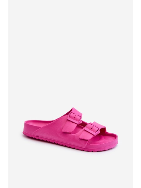 Women's Foam Slippers With Buckles Fuchsia Luciene
