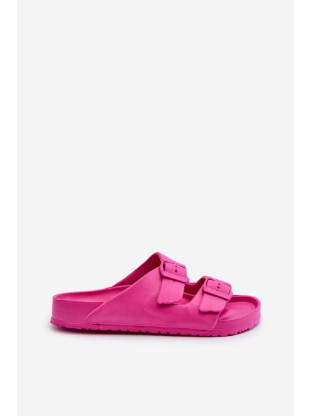 Women's Foam Slippers With Buckles Fuchsia Luciene