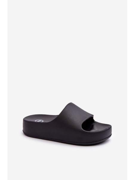 Women's Platform Foam Flip Flops Black Airaplea