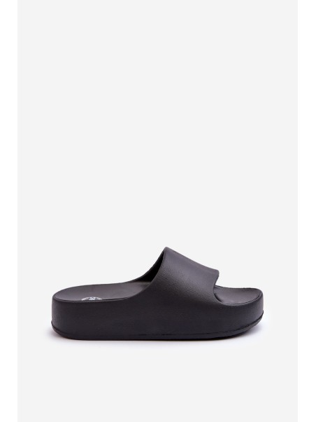 Women's Platform Foam Flip Flops Black Airaplea