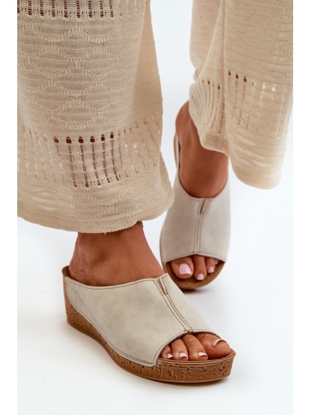 Comfortable Women's Wedge Sandals Inblu NG000002 Beige