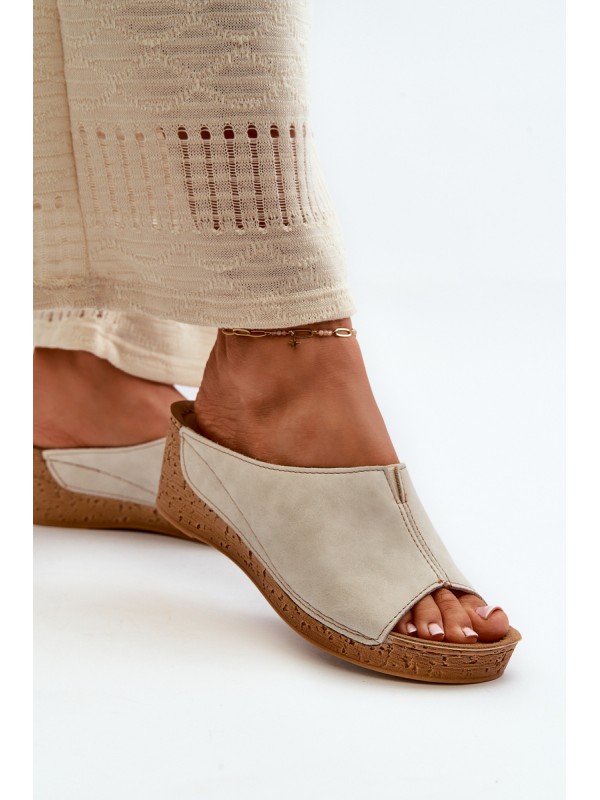 Comfortable Women's Wedge Sandals Inblu NG000002 Beige