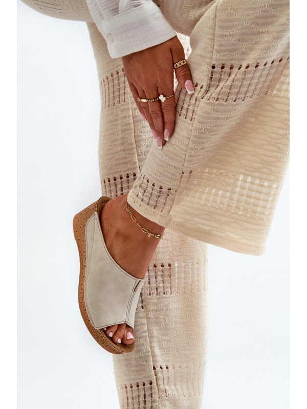 Comfortable Women's Wedge Sandals Inblu NG000002 Beige