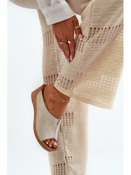 Comfortable Women's Wedge Sandals Inblu NG000002 Beige
