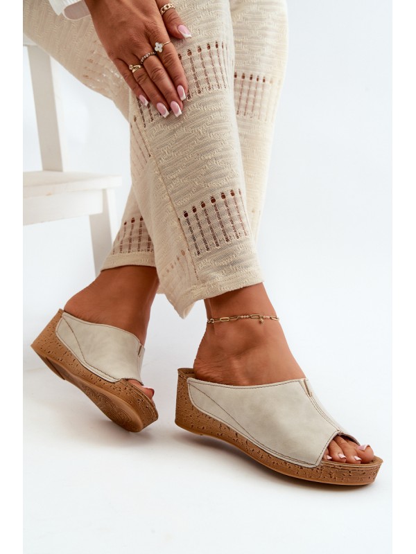 Comfortable Women's Wedge Sandals Inblu NG000002 Beige