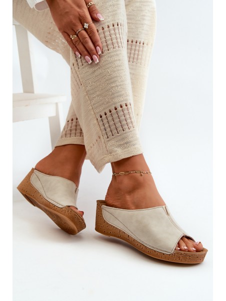 Comfortable Women's Wedge Sandals Inblu NG000002 Beige