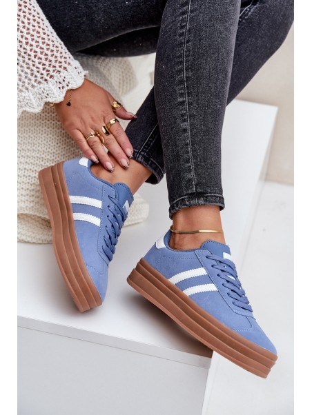 Women's Sneakers On Platform Blue Egelia