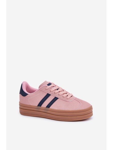 Ladies Platform Sneakers Pink Egelia