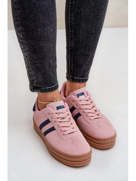 Ladies Platform Sneakers Pink Egelia