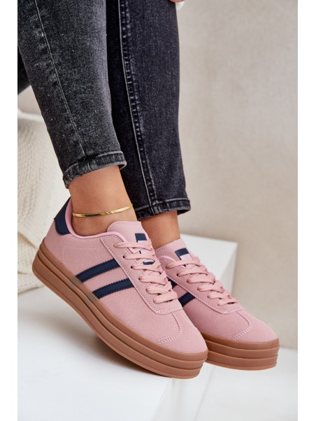 Ladies Platform Sneakers Pink Egelia