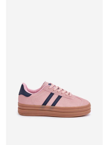 Ladies Platform Sneakers Pink Egelia